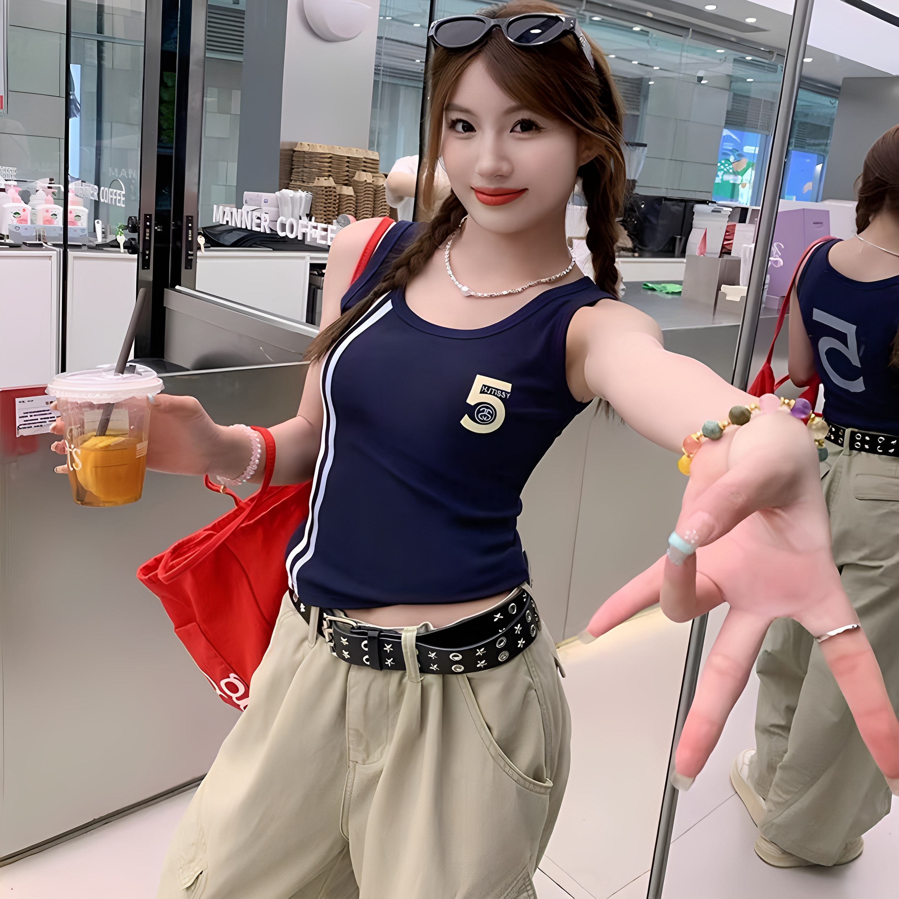 美式酷辣小背心女外穿
