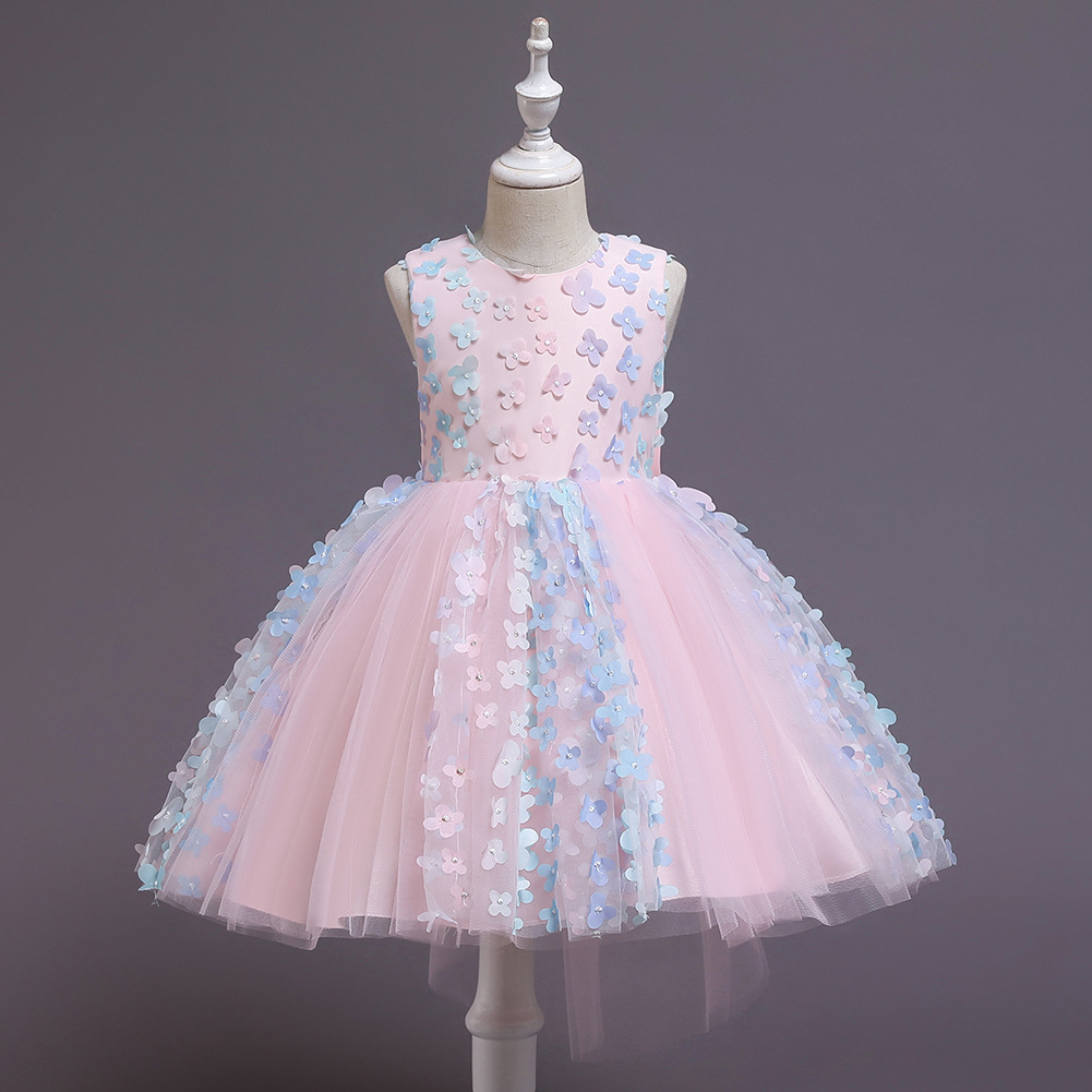 儿童礼服裙中小童婚纱蓬蓬裙儿童生日走秀晚礼服六一幼儿园演出服