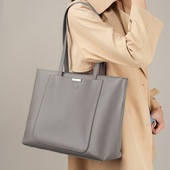 上班软真皮双面托特包头层牛皮a4单肩大方包放13寸电脑大容量tote