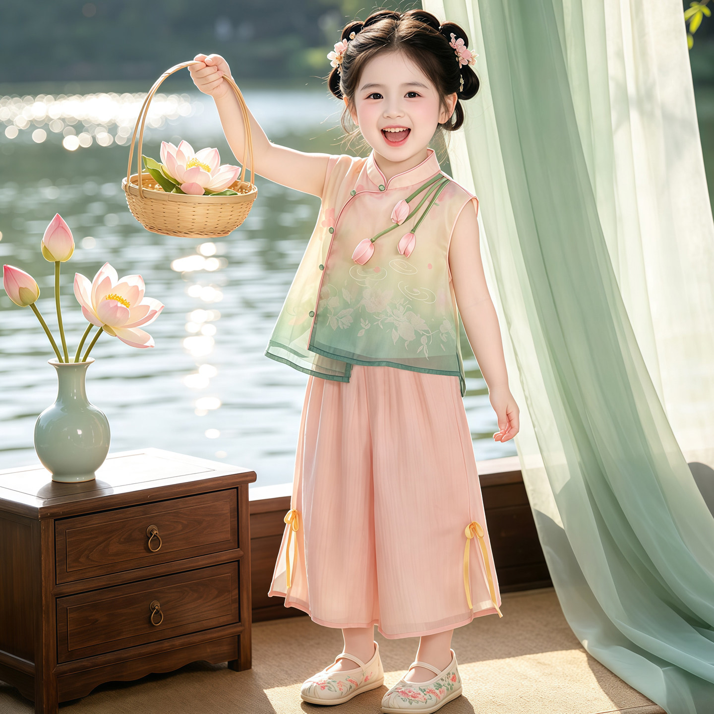 汉服女童中秋国风套装春秋季汉服汉服