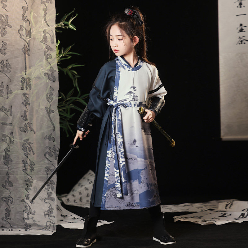 男童汉服儿童马面裙套装中国风唐装男童古装日常古风汉服秋冬新款