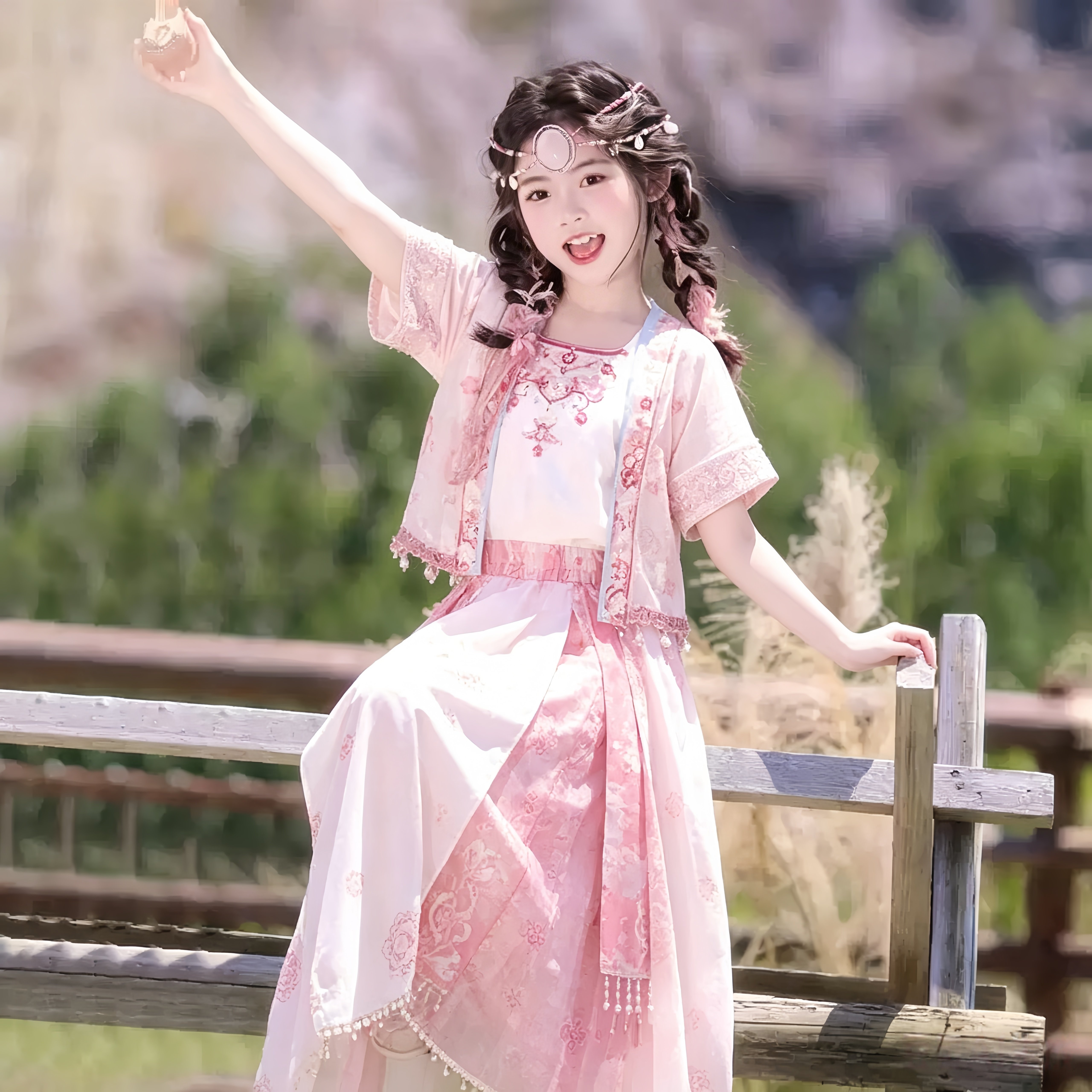 汉服女童国风古装小女孩仙气古风唐装儿童民族服装新款2026春秋