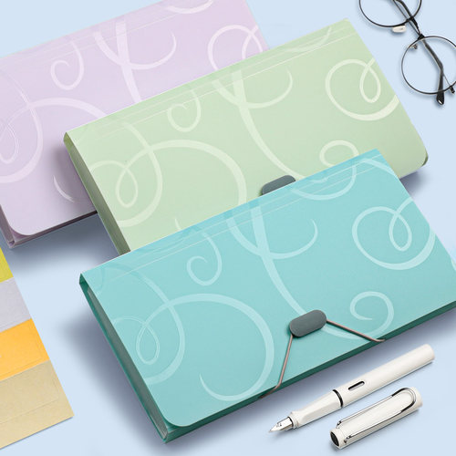 小号多功能各类票据收纳册风琴包