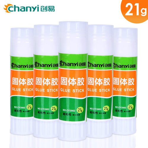 创易固体胶棒办公用品学生文具强力粘性儿童手工课胶水21G一支装 - 封面