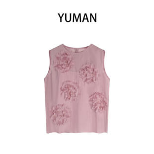 羽曼YUHAN～重奢定制顫立體花朵兩件背心 上衣YM1836