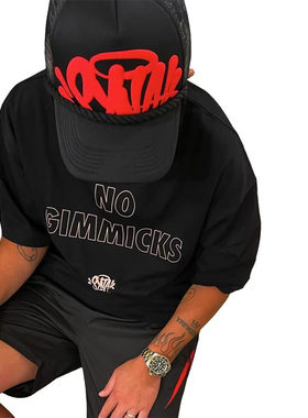 SYNA新款街头男女字母刺绣网眼帽红色麻绳帽子休闲运动百搭鸭舌帽