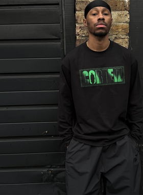 Corteiz 秋冬新款街头嘻哈休闲裤宽松软壳防水反光冲锋黑色直筒裤