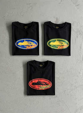 Corteiz美式潮牌新款恶魔岛复古印花夏季男女潮流休闲宽松短袖T恤