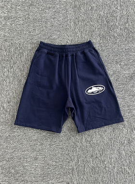 Corteiz 新款街头男女款恶魔岛印花发泡短裤夏季宽松休闲运动裤潮