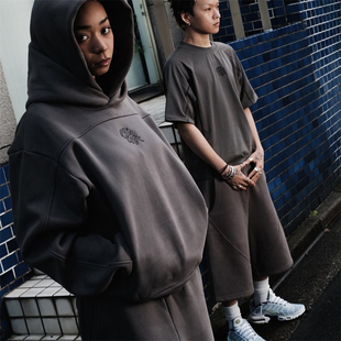 step 2.0 套装 男女双层帽卫衣卫裤 grey big set Mertra tracky