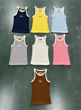 Corteiz 纯欲辣妹半高领无袖背心女短款性感内搭打底紧身显瘦坎肩