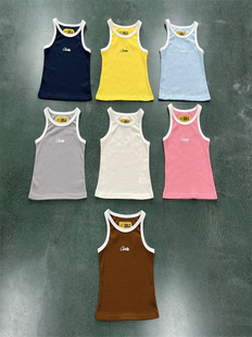 Corteiz 纯欲辣妹半高领无袖背心女短款性感内搭打底紧身显瘦坎肩