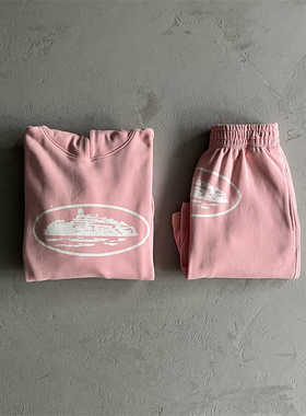 Corteiz恶魔岛印花街头男女宽松基础款连帽卫衣休闲卫裤套装