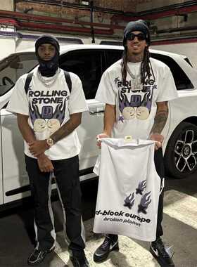 Broken Planet 新款男女款时尚复古恶魔发泡印花潮流短袖T恤痞帅