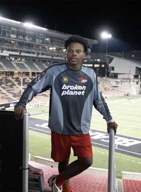 Broken Planet美国恤拼接热爱训练服长袖宽松投篮服黑灰潮流球衣