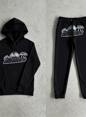 Trapstar运动服高质量两件套卫衣长裤运动休闲套装美式帽衫慢跑裤