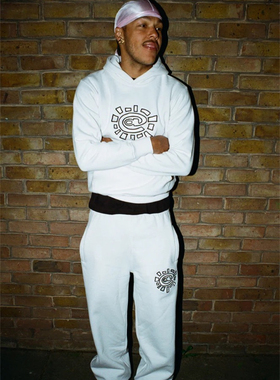 Rel@xed 新款舒适束脚裤运动套装卫衣长裤男女款字母英潮嘻哈高街