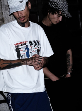 Mertra 漫画白色短袖男女宽松 catalogue tee -White 印花潮流T恤