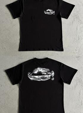 Corteiz恶魔岛新款前后印花黑色短袖时尚百搭夏季小众模特白色T恤