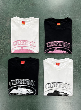 Corteiz 新款上衣时尚恶魔岛游轮帆船幻影潮纯棉情侣短袖T恤夏季