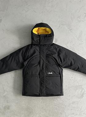 Corteiz 新款时尚百搭羽绒服夹克外套宽松黑色B. I. G 派克服嘻哈