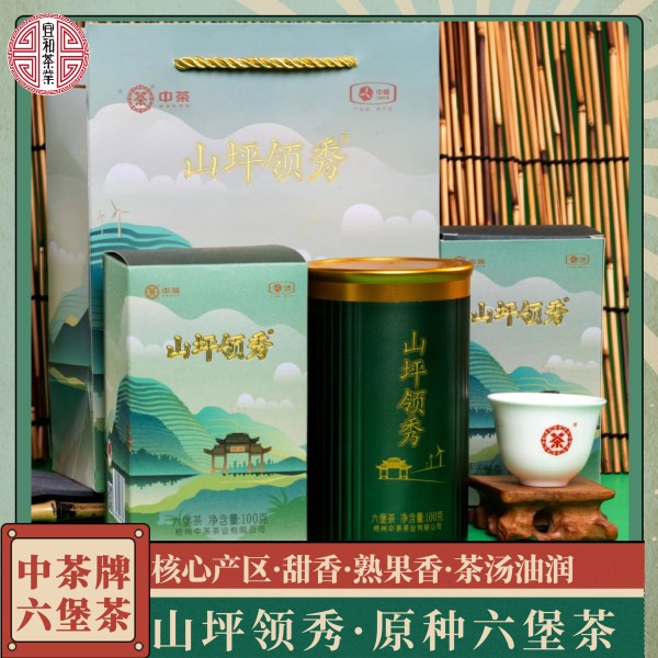 原种六堡茶 核心产区 甜香熟果香 茶汤油润 中茶山坪领秀六堡茶
