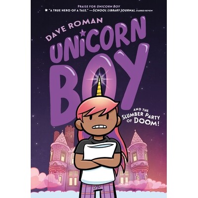 预订 独角兽男孩与末日睡衣派对:一部图画小说 漫画图像小说 奇幻 Unicorn Boy系列 英文版 Unicorn Boy and the Slumber Party o