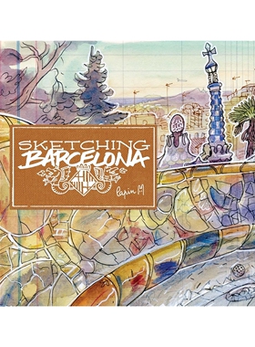巴塞罗那 城市速写 拉潘作品集 Lapin 英文原版 手绘速写城市艺术 Sketching Barcelona