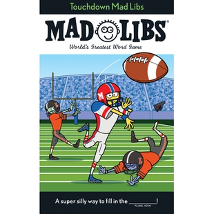 预订 Touchdown Mad Libs 英文 *游戏书 儿童游戏书 趣味活动书 疯狂填词 Touchdown Mad Libs: World's Greatest Word Game