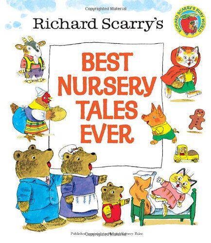 预订 Richard Scarry's英文原版斯凯瑞童书 经典童谣6个*故事合辑