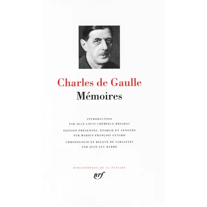 预售 七星文库 戴高乐回忆录 法国原装进口 Charles de Gaulle 法语原版 皮质封面 精装收藏 Mémoires