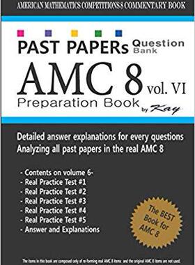 现货 英文原版 AMC8真题题库 Past Papers Question Bank AMC8 volume 6