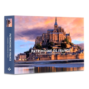 Patrimoine calendrier 风景 agenda France 法语原版 特色进口日历 法国原装 记事台历 2025法国自然遗产