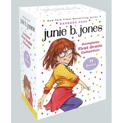 预订 朱妮琼斯 JUNIE B. JONES Junie B. Jones 完整一年级系列:第 18-28 本书,盒装纸娃娃 幽默故事 英文 Junie B. Jones Compl