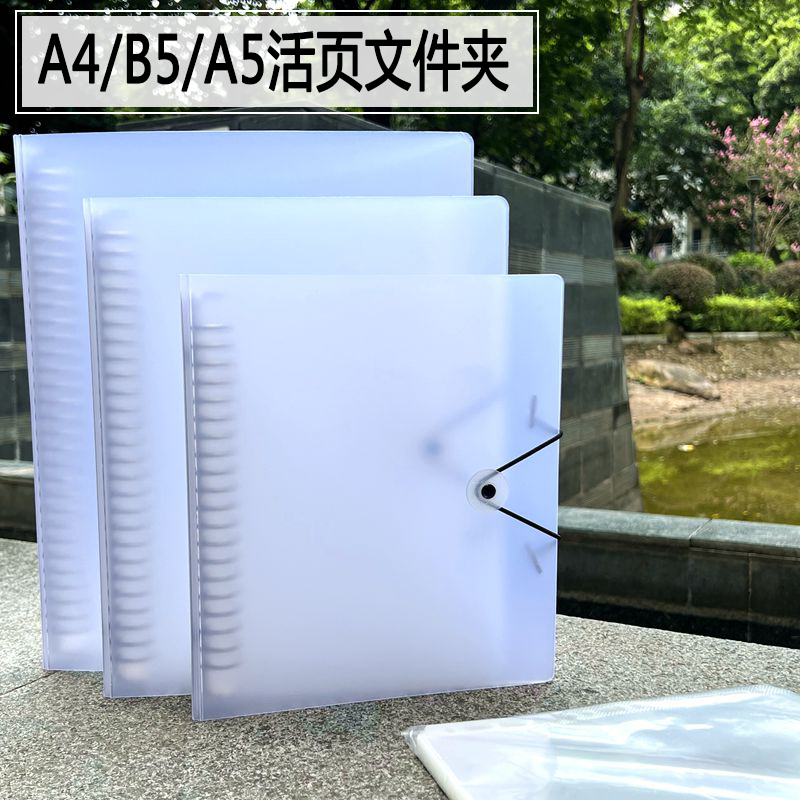 活页夹a4收纳册卡册外壳30孔b5活页本26孔透明文件夹多层插页袋A5 文具电教/文化用品/商务用品 文件夹 原图主图