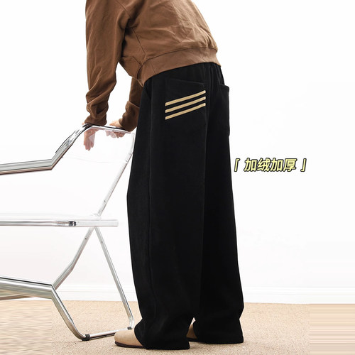 灯芯绒中性卫裤男女冬季加绒加厚