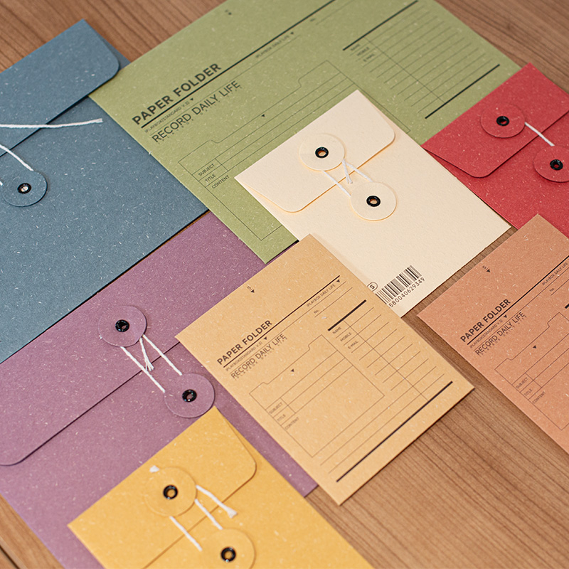 纸质文件夹办公资料便签收纳袋