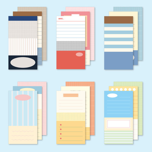 韩国文创便签本无粘性记事纸可撕