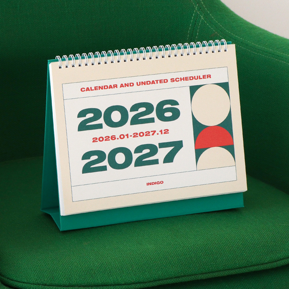 韩国简约2026-27年桌面记事台历