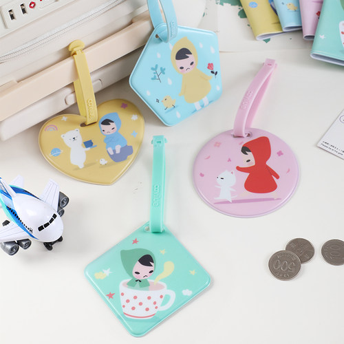 可爱行李牌包包挂件PVC防丢挂件