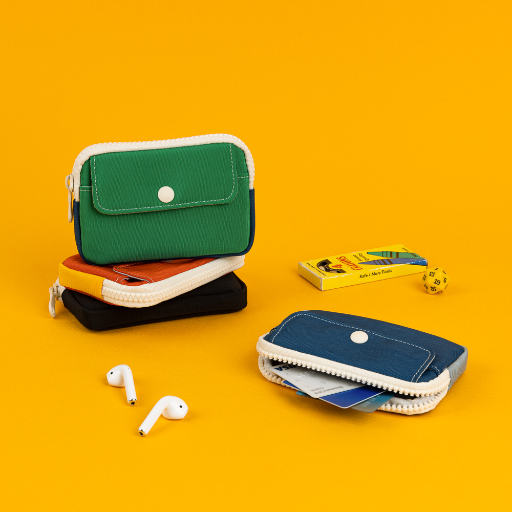 livework纯色尼龙名片卡零钱小包