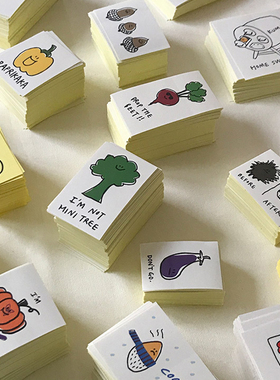 韩国SECONDMORNING可爱蔬果透明贴纸手账素材咕卡装饰贴ins风19张