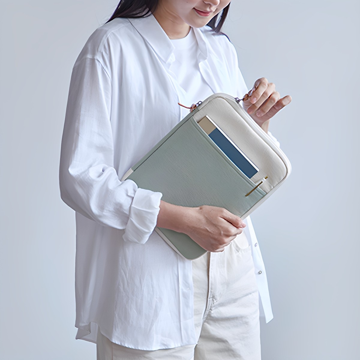 韩国ithinkso商务简约帆布防震11寸手提笔记本电脑包华为苹果ipad pro平板保护套键盘男女ins通用文件公文包,3C数码配件,笔记本电脑包,淘宝优惠券,粉丝福利购,淘宝优惠卷