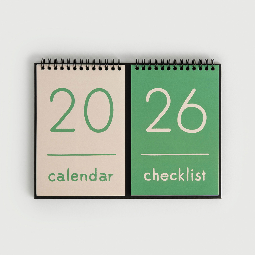 韩国文创2026双面台历待办记事