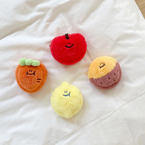 韩国小众水果毛绒挂件小零钱包