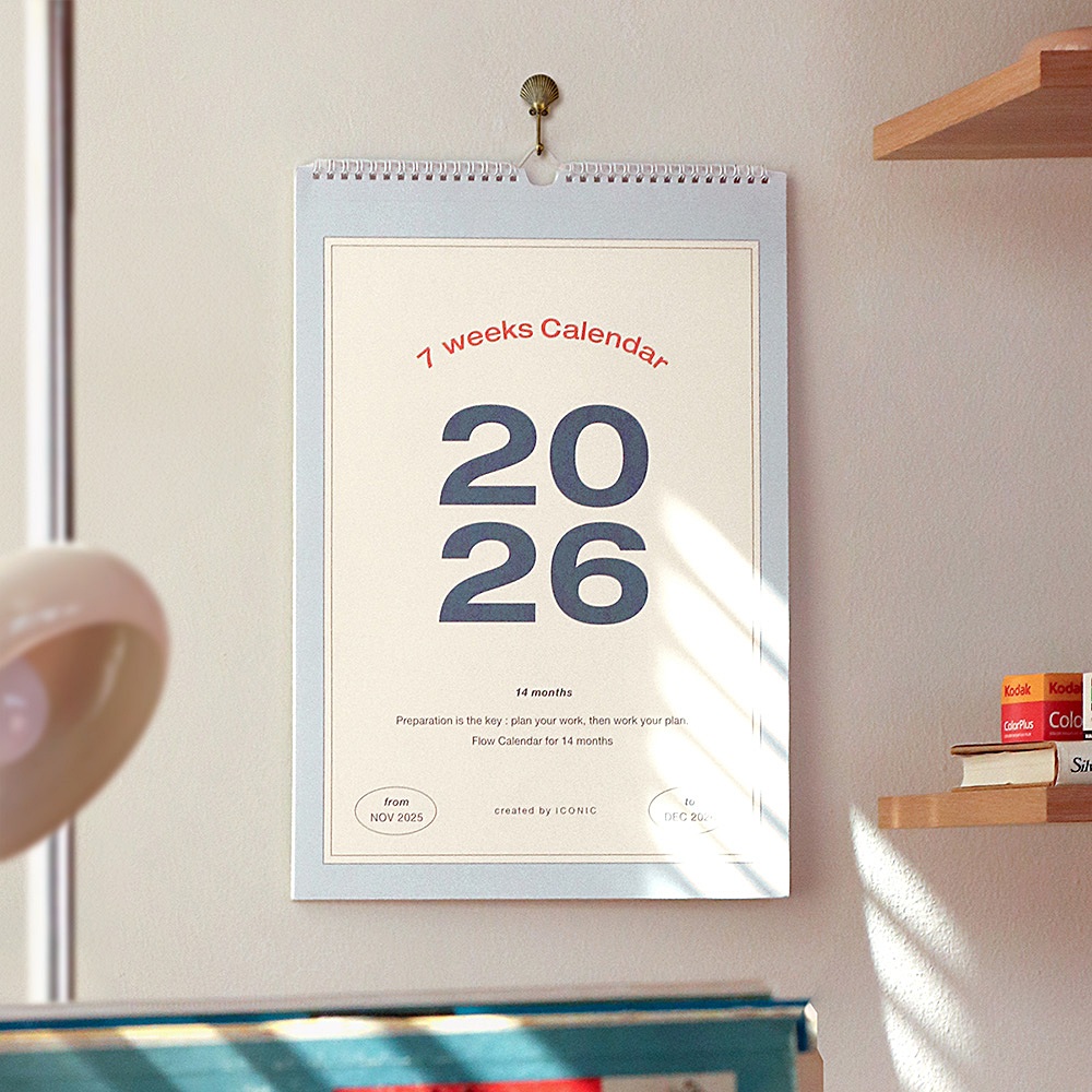 韩国iconic复古简约2026记事挂历