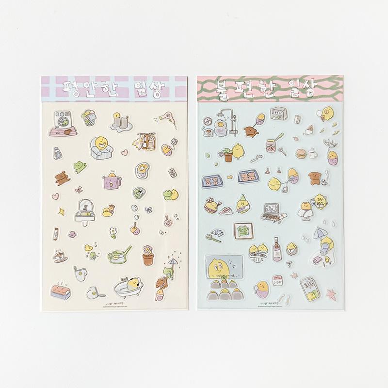 韩国可爱柠檬卡通手机贴纸手账素