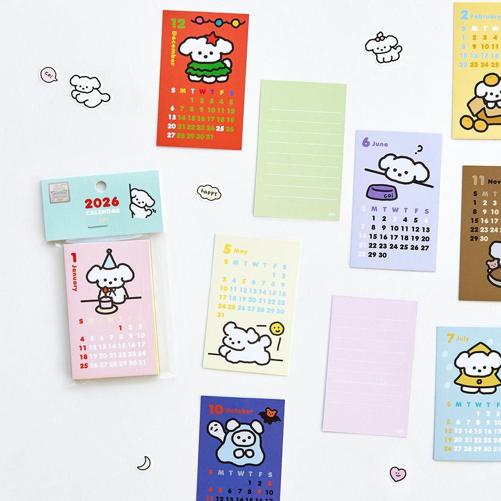 2026日历卡套装小卡月历装饰卡片