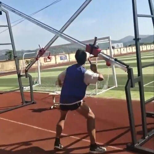 新款铅球标枪训练一体机单臂训练爆发力双侧滑轨多项体能训练器械
