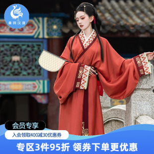 原創(chuàng)改良直裾戰(zhàn)國袍套裝 正品 中國風漢服秋冬款 重回漢唐楚歌 女